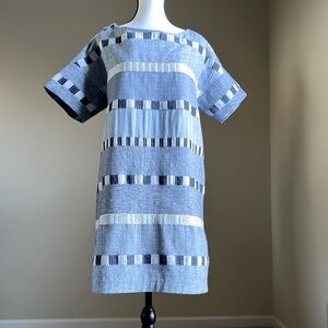 NWT - Entropia - Blue Striped Women's Tunic Dress - Designed in Spain - 8